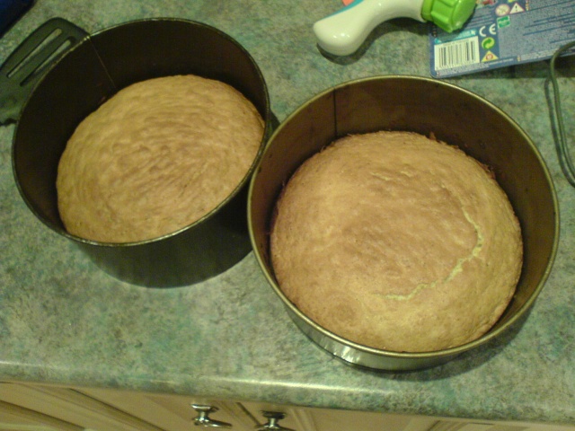 Cake mix baked